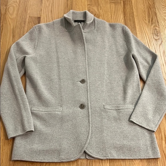 J. Crew Gray Merino Wool Sweater Blazer Sz S - Picture 1 of 9